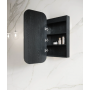 Newport Black Oak Pill Led Mirror Shaving Cabinet 450*900